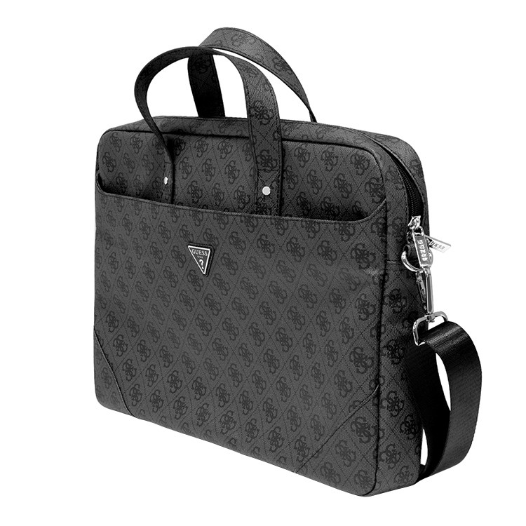картинка Сумка Guess для ноутбуков 15''/ 16'' 4G Bag with Zipper pocket Triangle metal logo Black от магазина КомпьютерЦентр
