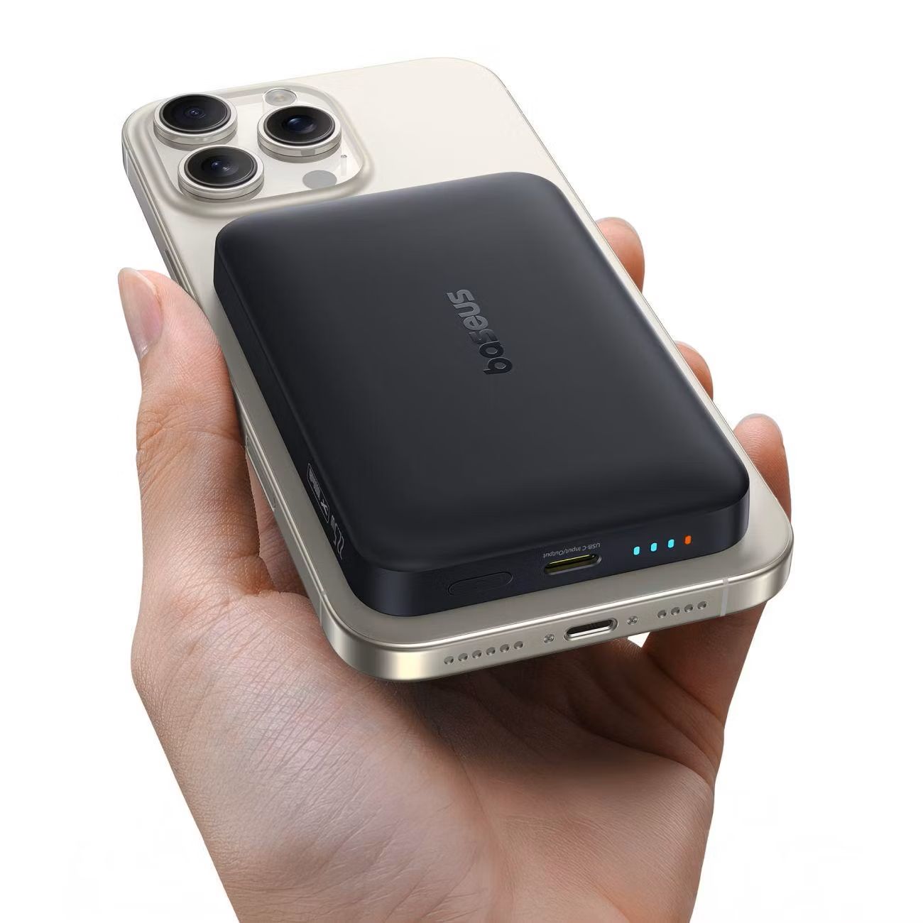 картинка Внешний аккумулятор MagSafe Baseus EnerFill FM11 10000mAh 22.5W Cosmic Black от магазина КомпьютерЦентр