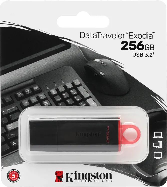 картинка USB3.1 накопитель 256Gb Kingston DataTraveler Exodia Black/ Red (DTX/ 256GB) от магазина КомпьютерЦентр