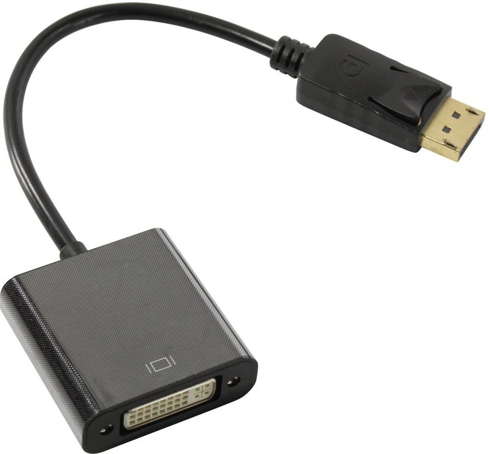 картинка Кабель-переходник DisplayPort-DVI-D ExeGate (EX294676RUS) EX-A-DPM-DVIF-0.15 (20M/ 29F, 0,15м, позолоченные контакты) от магазина КомпьютерЦентр