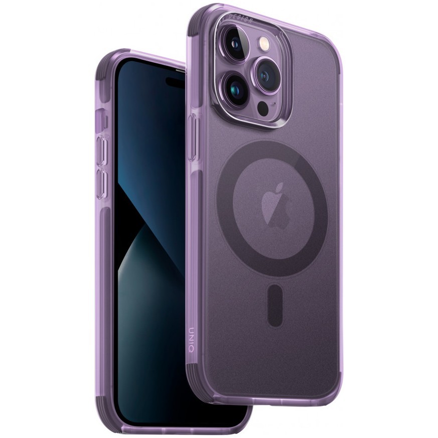 картинка Чехол Uniq HYBRID COMBAT MAGCLICK CHARGING (MagSafe) для iPhone 14 Pro MAX 6.7'', фиолетовый (PURPLE) IP6.7PM(2022)-COMAFMPUR от магазина КомпьютерЦентр