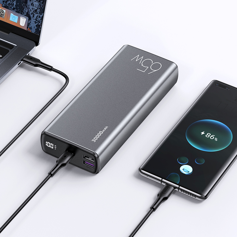 картинка Внешний аккумулятор USAMS 30000 мАч 65W быстрая зарядка QC3.0+PD (US-CD165) от магазина КомпьютерЦентр