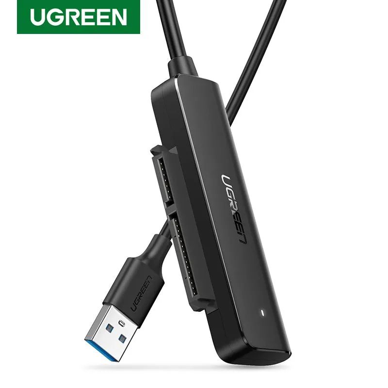 картинка Адаптер Ugreen 2,5'' CM321 3.0, Type-A, Пластик, Черный от магазина КомпьютерЦентр
