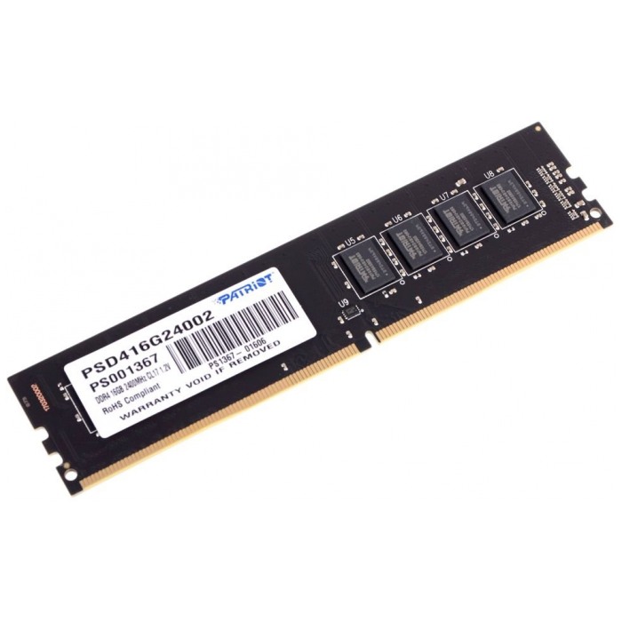 картинка Оперативная память Patriot DIMM DDR4 16Gb 2400MHz PC4-19200 CL17 (PSD416G24002) от магазина КомпьютерЦентр
