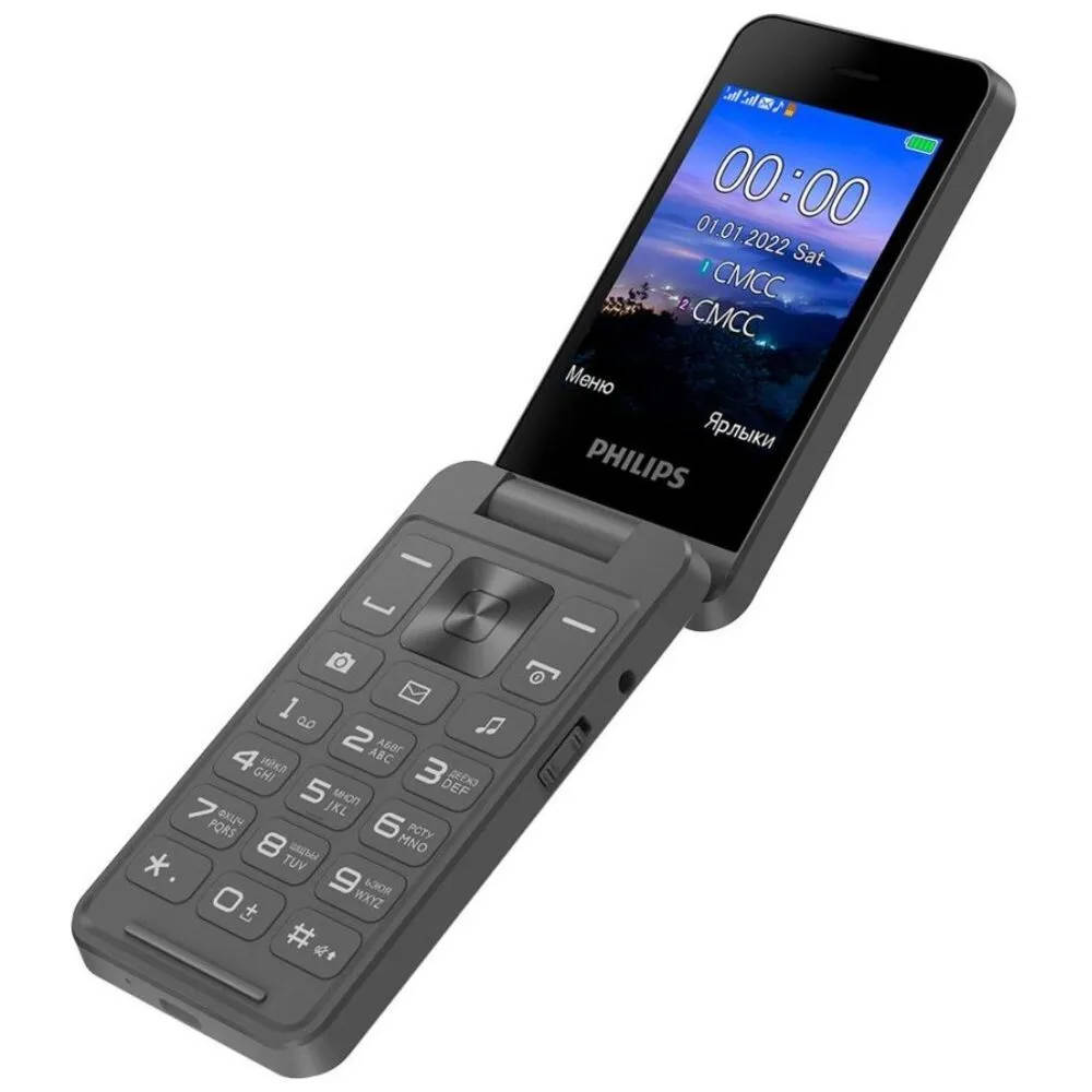 картинка Телефон мобильный Philips E2602 2.8'' Gray Раскладушка от магазина КомпьютерЦентр