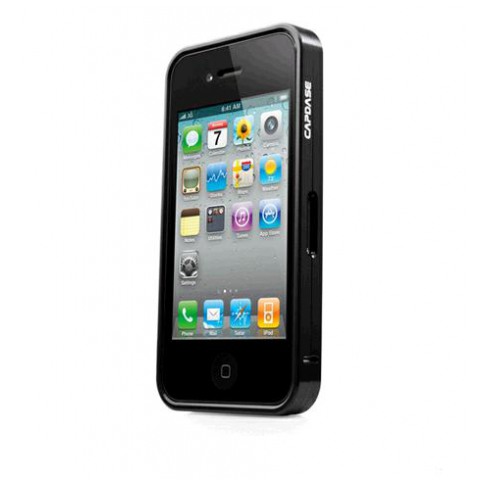 картинка Чехол Capdase Alumor Bumper Case DuoFrame Black/Black for iPhone 4/4S (MBIH4-0011) от магазина КомпьютерЦентр