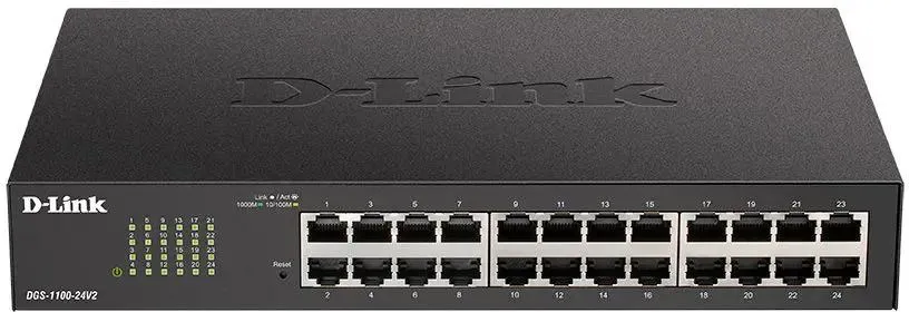 картинка Switch 24-port D-Link DGS-1100-24V2/ A2A, 24x1 Гбит/ с, настраиваемый от магазина КомпьютерЦентр