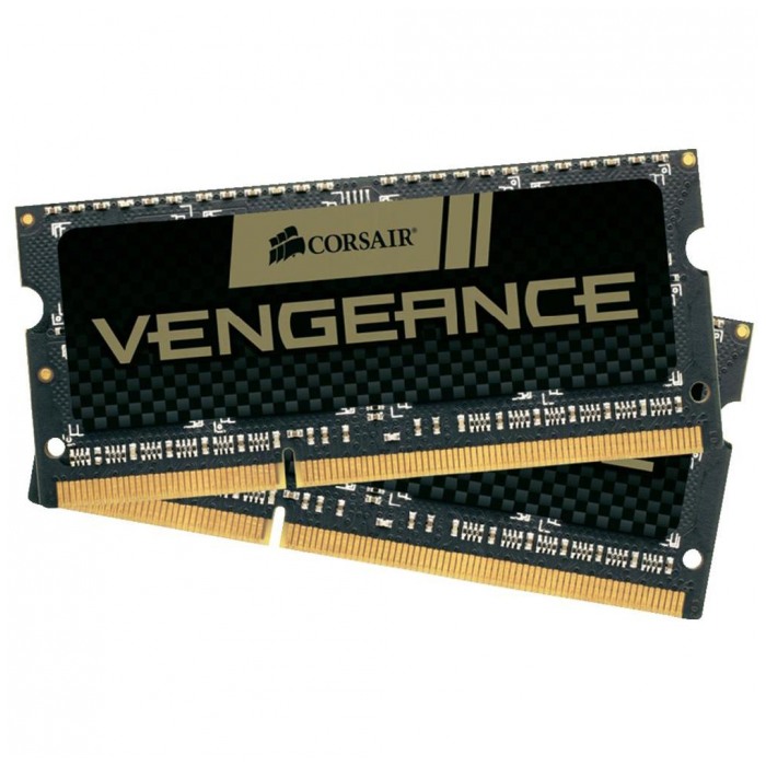 картинка Набор модулей памяти Corsair SO-DIMM DDR3 8Gb (2х4Gb) 1600MHz PC3-12800 Vengence Black PBC (CMSX8GX3M2A1600C9) от магазина КомпьютерЦентр