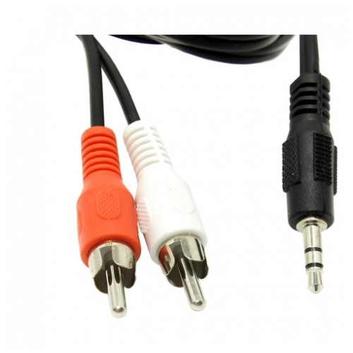 картинка Кабель HAMA 2xRCA (m)/ Jack 3.5 (m) 2m Black (H-48913) от магазина КомпьютерЦентр