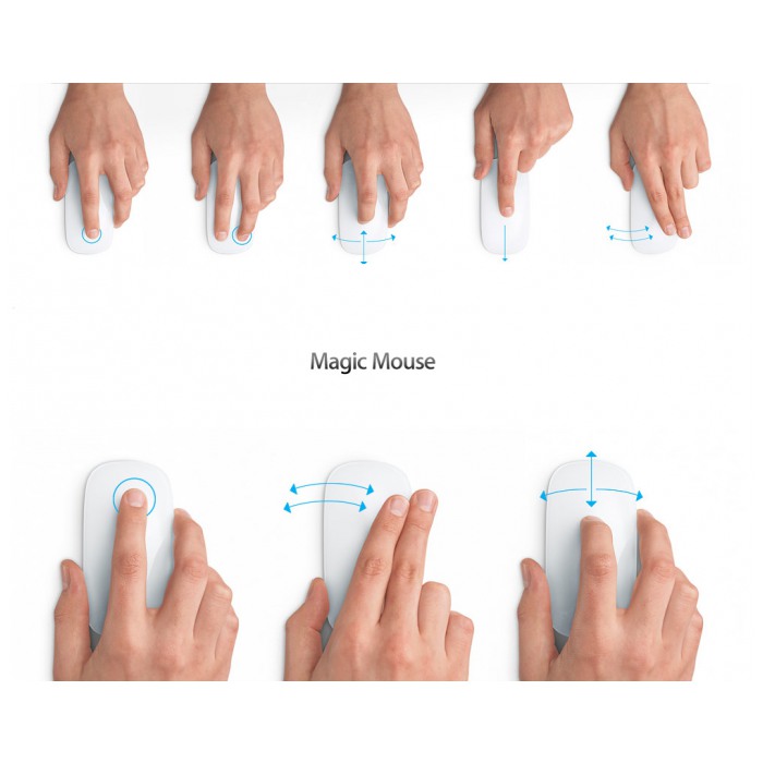 картинка Мышка Apple A1296 Wireless Magic Mouse (MB829ZM) от магазина КомпьютерЦентр
