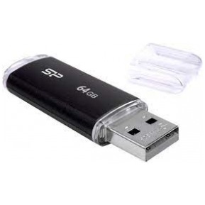 картинка Флешка USB SiliconPower 64Gb Ultima U02 Black (SP064GBUF2U02V1K) от магазина КомпьютерЦентр