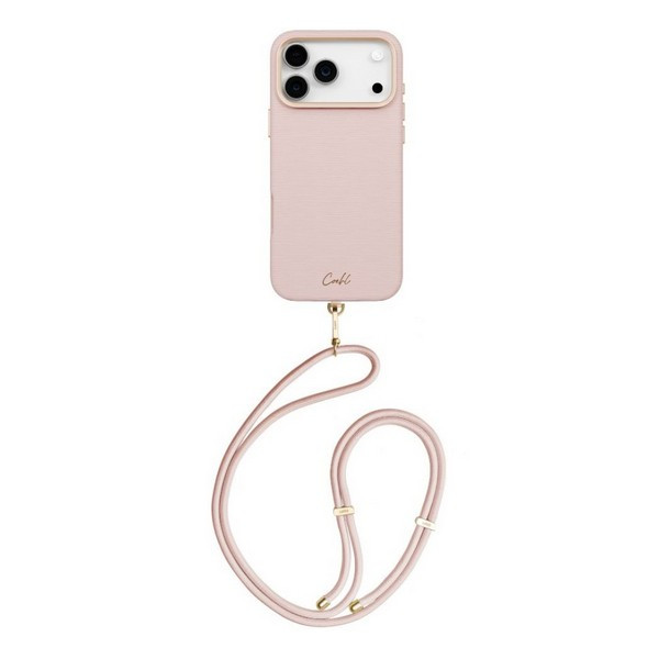 картинка Чехол со шнурком Uniq COEHL MIRELLE (MagSafe) для iPhone 17 Pro MAX 6.9'',цвет розовый (SHELL PINK) (IP6.9P(2025)-MIRMSPNK) от магазина КомпьютерЦентр