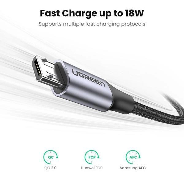 картинка Кабель USB 2.0 A->Micro b 2м Ugreen US290 60148 от магазина КомпьютерЦентр