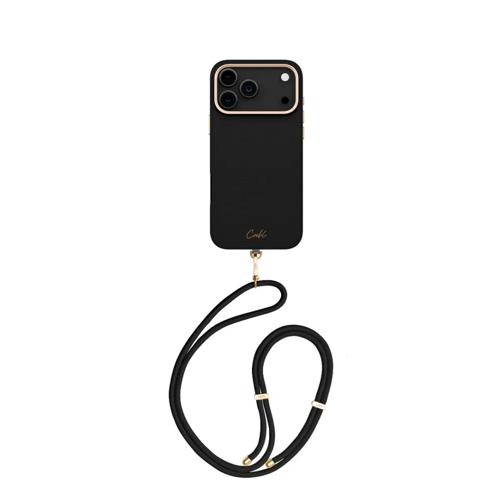 картинка Чехол со шнурком Uniq COEHL MIRELLE (MagSafe) для iPhone 17 Pro MAX 6.9'',цвет черное дерево (EBONY) (IP6.9P(2025)-MIRMEBNY) от магазина КомпьютерЦентр