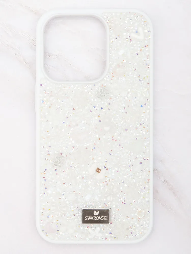 картинка Чехол Swarovski для iphone 15 Pro Max Белый от магазина КомпьютерЦентр