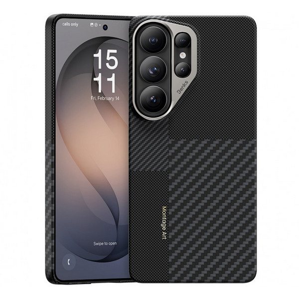 картинка Чехол Benks Montage ArmorAir Case built with Kevlar для Samsung Galaxy S26 Ultra, черный (600D+1500D) от магазина КомпьютерЦентр