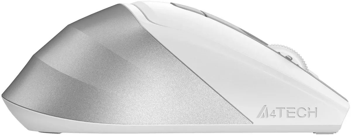 картинка Мышка A4tech Fstyler FG45CS Air белый/ серебристый silent беспров. FG45CS AIR USB (SILVER WHITE) от магазина КомпьютерЦентр