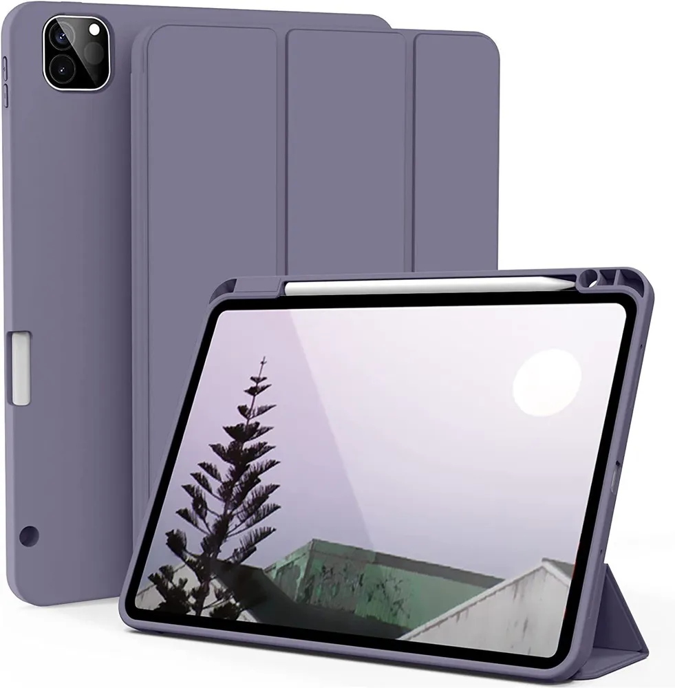 картинка Чехол FOPATI для планшета iPad Pro 12.9'' (2022, 2021, 2020) с местом для стилуса, лавандовый от магазина КомпьютерЦентр