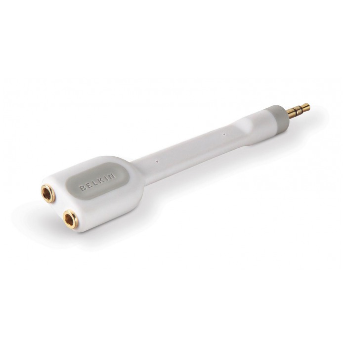 картинка Разветвитель для наушников Belkin Splitter 3.5mm x2 White (F8V234eaGLD-APL) от магазина КомпьютерЦентр