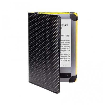 картинка Чехол PocketBook PocketBook 622/623 Перфорированный Black/Yellow (PBPUC-623-YL-DT) от магазина КомпьютерЦентр