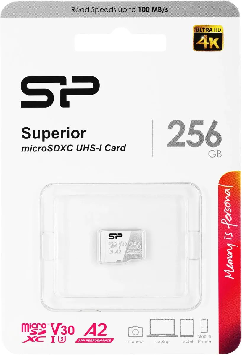 картинка Карта памяти 256Gb microSDXC Silicon Power Superior Pro A2 Class 10 UHS-I U3 Colorful w/ o adapter (SP256GBSTXDA2V20) от магазина КомпьютерЦентр