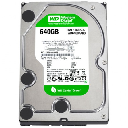 картинка Жесткий диск Western Digital 640Gb Caviar Green 64Mb 5400rpm 3.5″ (6400AARS) от магазина КомпьютерЦентр