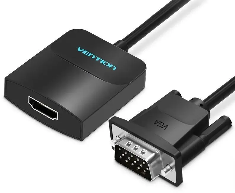 картинка Медиаконвертор Vention VGA + аудио > HDMI, гибкий, черный (ACNBB) от магазина КомпьютерЦентр