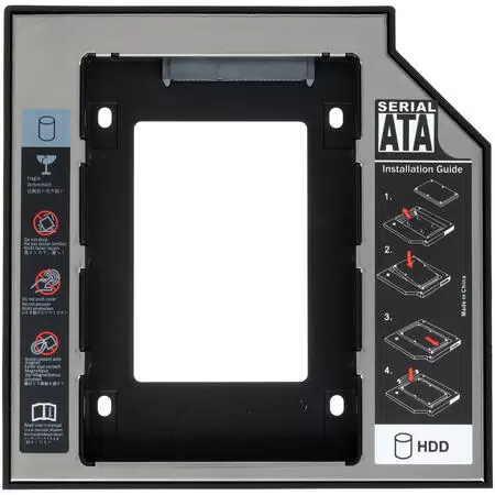 картинка Оптибей HDD 2.5'' в отсек привода ноутбука DEXP (AT-DH02) SATA/ mSATA, 12.7мм пластик от магазина КомпьютерЦентр