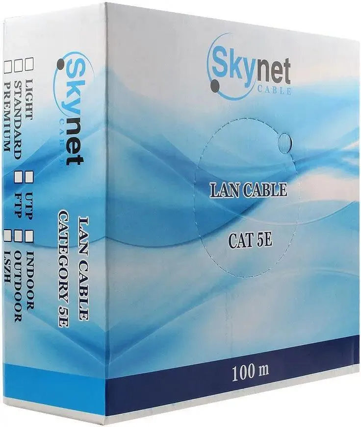 картинка Кабель SkyNet UTP нг-LSZH (CSP-UTP-LSZH-4-CU/ 100) 4x2x0,51, низкое дымовыделение, нулевое содержание галогенов (100м) 11905 от магазина КомпьютерЦентр