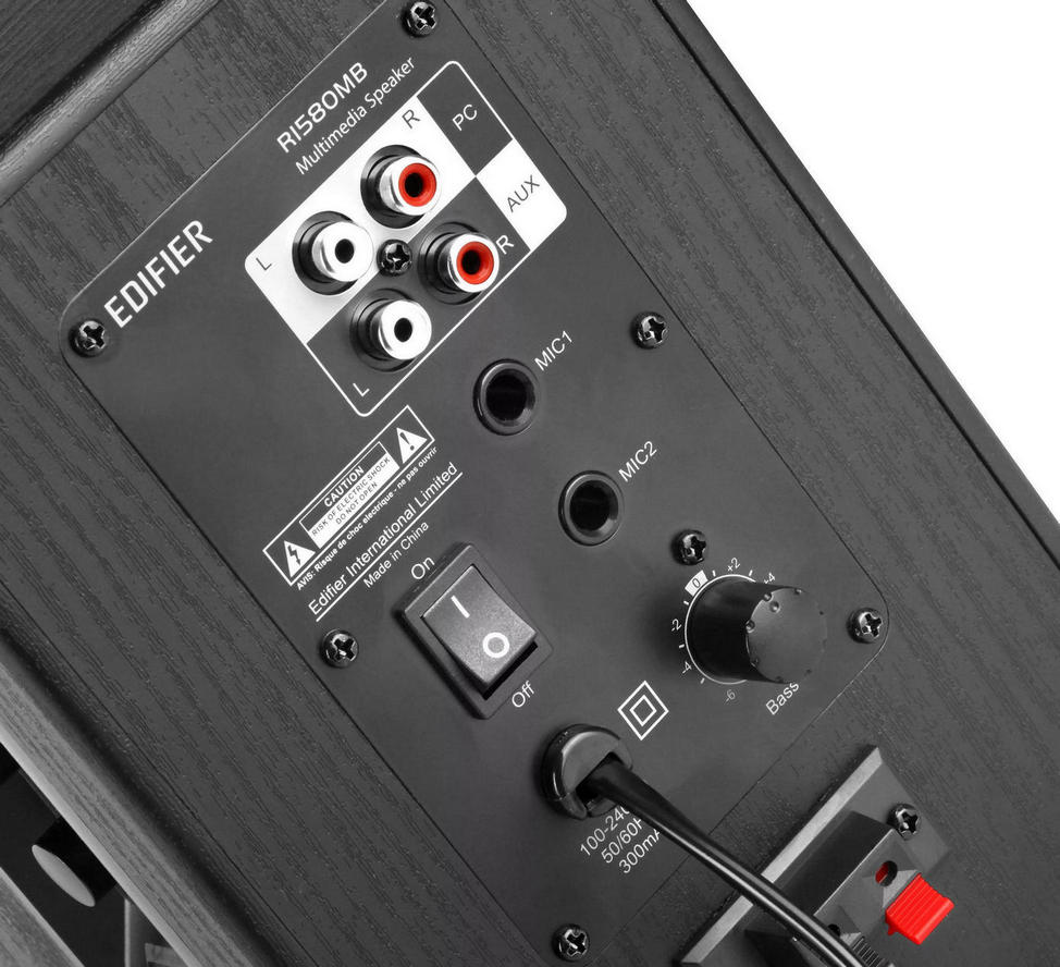 картинка Акустика 2,0 Edifier R1580MB Активные, RMS 42W, 55-20000Гц, дерево,пульт ДУб черный от магазина КомпьютерЦентр