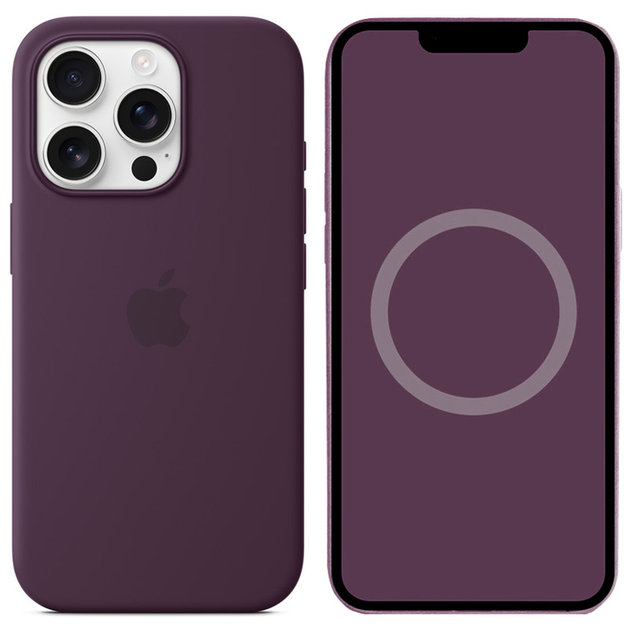 картинка Чехол для iPhone 16 Pro Max Silicone case Full with MagSafe (Animation) Plum от магазина КомпьютерЦентр