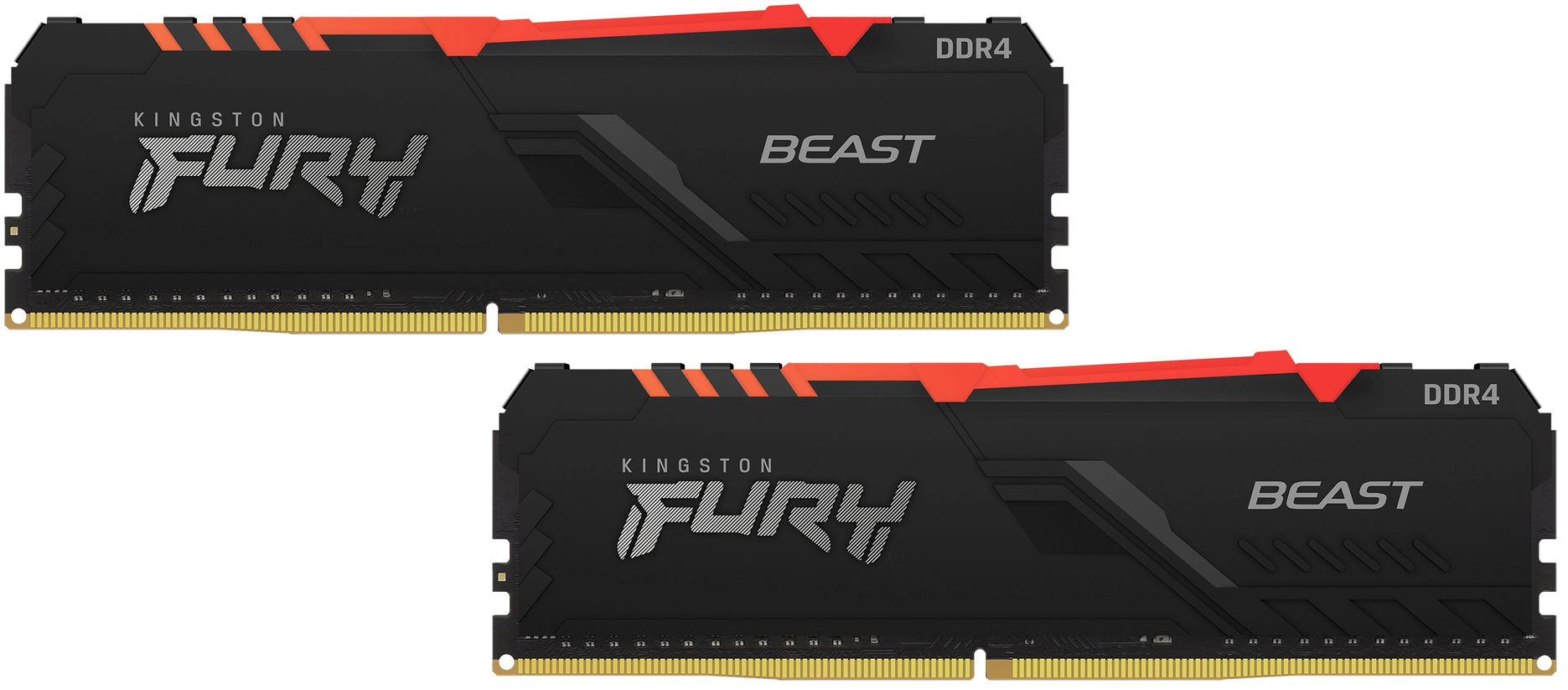 картинка DIMM DDR4 32Gb (2x16Gb) 3200MHz PC4-25600 Kingston Fury Beast RTL (KF432C16BBAK2/ 32) от магазина КомпьютерЦентр