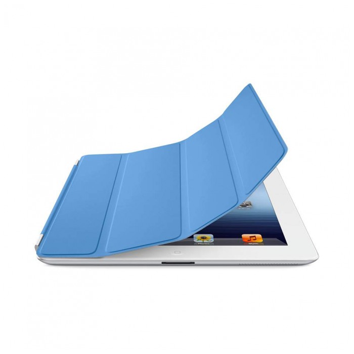 картинка Чехол Apple iPad Smart Cover Polyurethane Blue for new iPad/ iPad 2 (MD310) от магазина КомпьютерЦентр