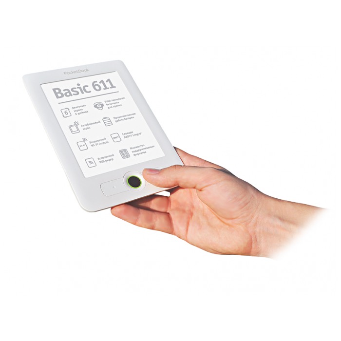 картинка Электронная книга PocketBook Basic 611 White (PB611-MW) от магазина КомпьютерЦентр