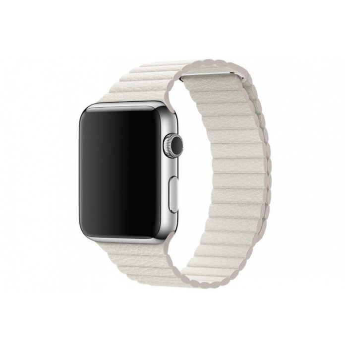 картинка Ремешок Apple Watch Leather Loop 38mm White  от магазина КомпьютерЦентр