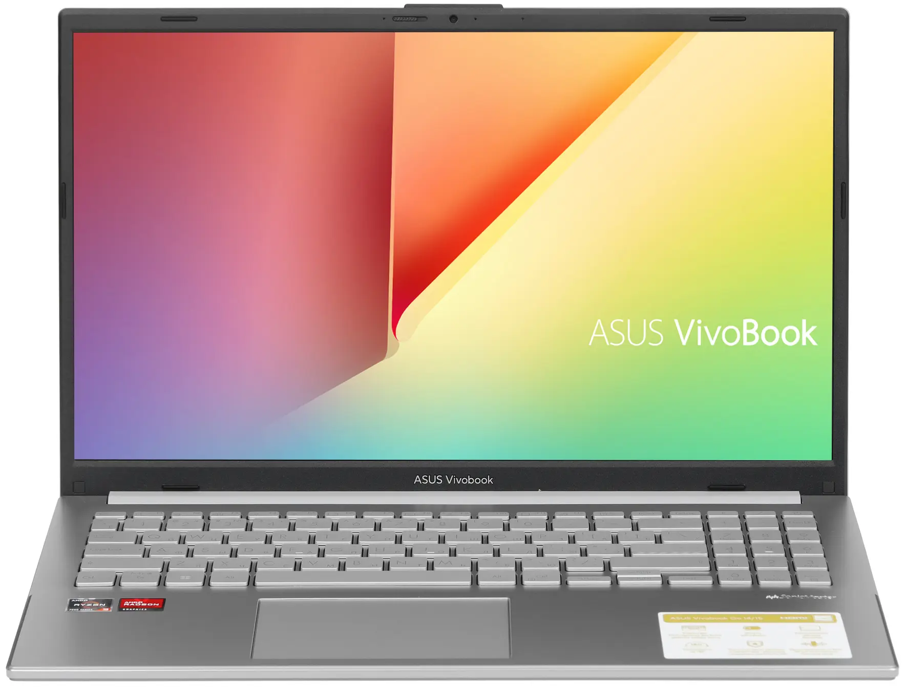 картинка Ноутбук ASUS VivoBook E1504FA-L1994 15.6'' OLED FHD /  Ryzen 3 7320U/  8Gb/  256Gb SSD/  UMA/  Wi-Fi/  BT/  Cam/  DOS/  Silver от магазина КомпьютерЦентр