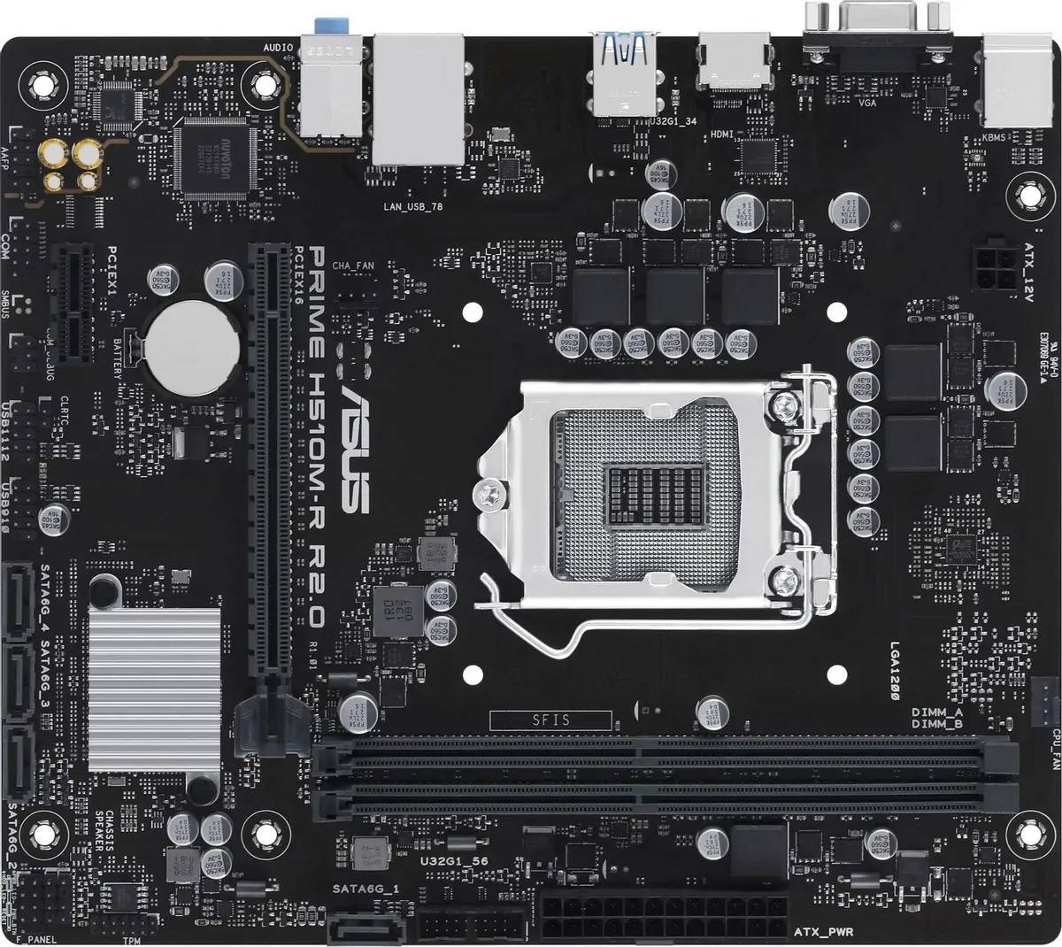 картинка Материнская плата Asus PRIME H510M-R R2.0-SI S1200 от магазина КомпьютерЦентр