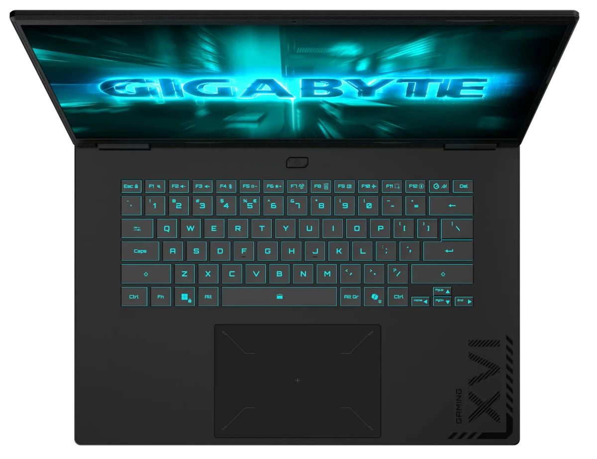 картинка Ноутбук Gigabyte GAMING A16 GA63H (3WHK3KZ894SD) 16'' (1920x1200) IPS 165Hz 300 кд/ м2/  Ryzen 7 260 (8/ 16) / 16Gb / SSD 1Tb / RTX5070 8Gb /  76 Втч / DOS / 2.2 кг от магазина КомпьютерЦентр