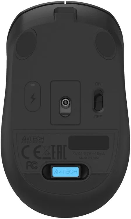 картинка Мышка A4Tech Fstyler FG15CS Air2 беспроводная, 1200 dpi, радиоканал, USB, кнопки - 3, Black от магазина КомпьютерЦентр
