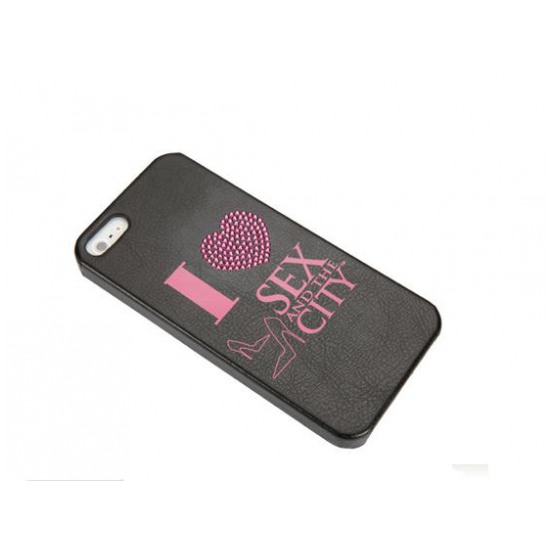 картинка Чехол TTAF Sex And The City I Love for iPhone 5 Black-Pink (90879) от магазина КомпьютерЦентр