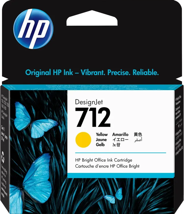 картинка Картридж струйный HP 712 3ED69A желтый (29мл) для HP DJ Т230/ 630 от магазина КомпьютерЦентр