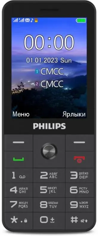 картинка Телефон мобильный Philips E6808 2.8'', TN (TFT), Black от магазина КомпьютерЦентр