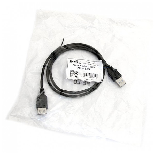 картинка Кабель DeTech USB 2.0 A->F - 0.8 м от магазина КомпьютерЦентр