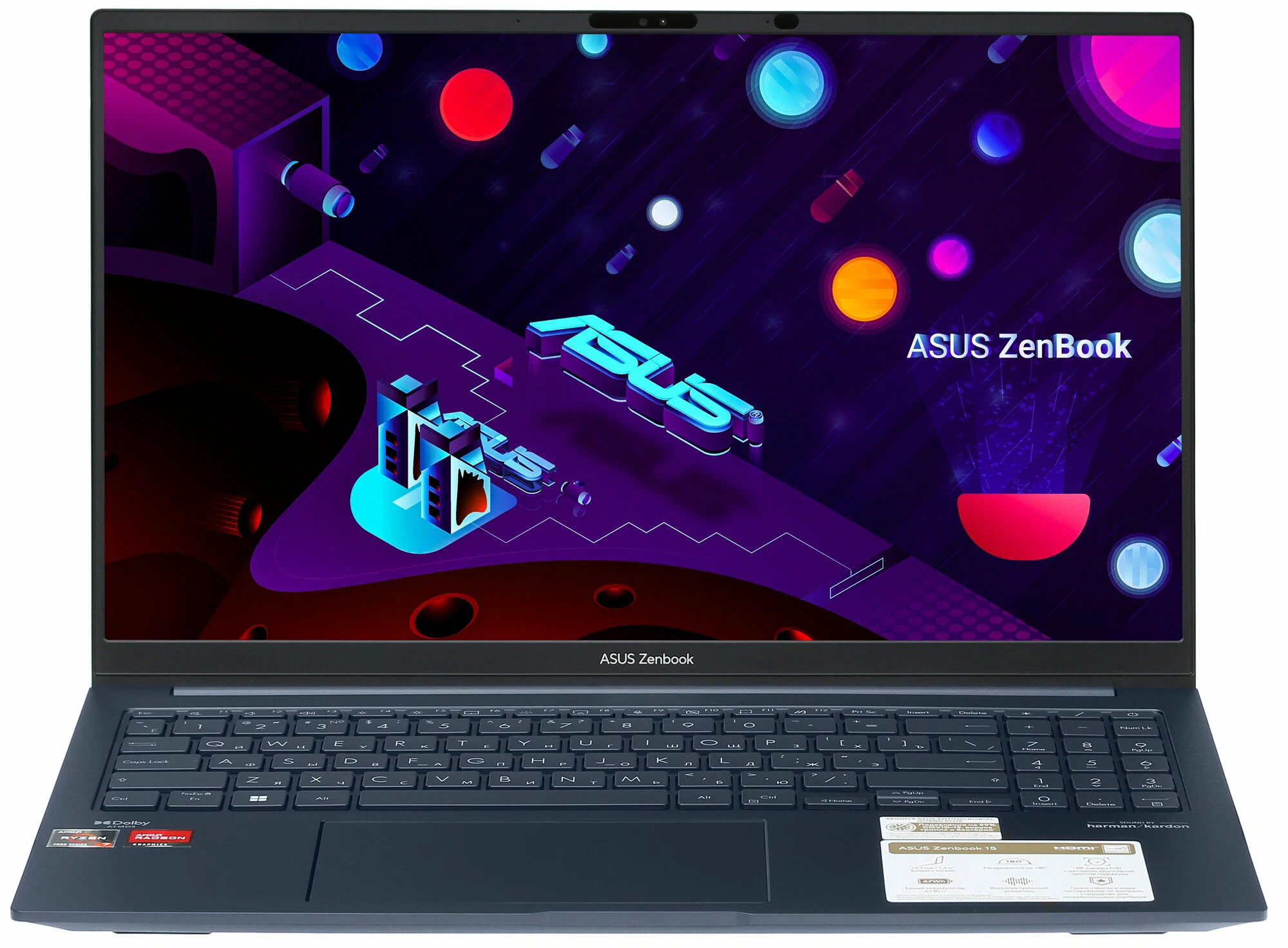 картинка Ноутбук ASUS Zenbook 15 OLED (UM3504DA-BN265) 15.6'' IPS FHD/  Ryzen 7 7735U/  16ГБ/  SSD 512ГБ/  UMS/  DOS/  Blue от магазина КомпьютерЦентр
