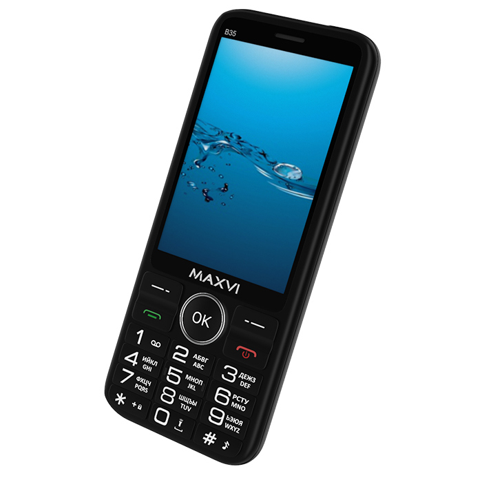 картинка Телефон мобильный Maxvi B35 Black 3.5'' от магазина КомпьютерЦентр