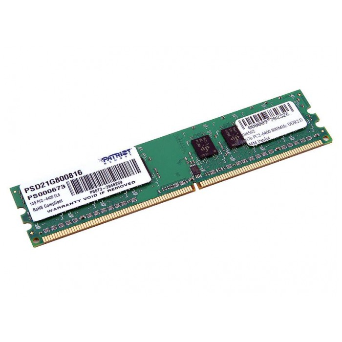 картинка Оперативная память Patriot DIMM DDR2 1Gb 800MHz PC2-6400 от магазина КомпьютерЦентр