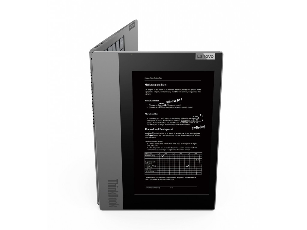 картинка Ультрабук Lenovo ThinkBook Plus 13IML Gray (20TG000MUS) от магазина КомпьютерЦентр