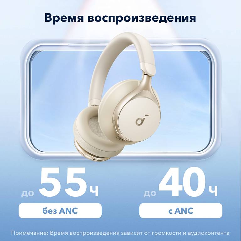картинка Bluetooth гарнитура Anker Soundcore Space One A3035 White от магазина КомпьютерЦентр