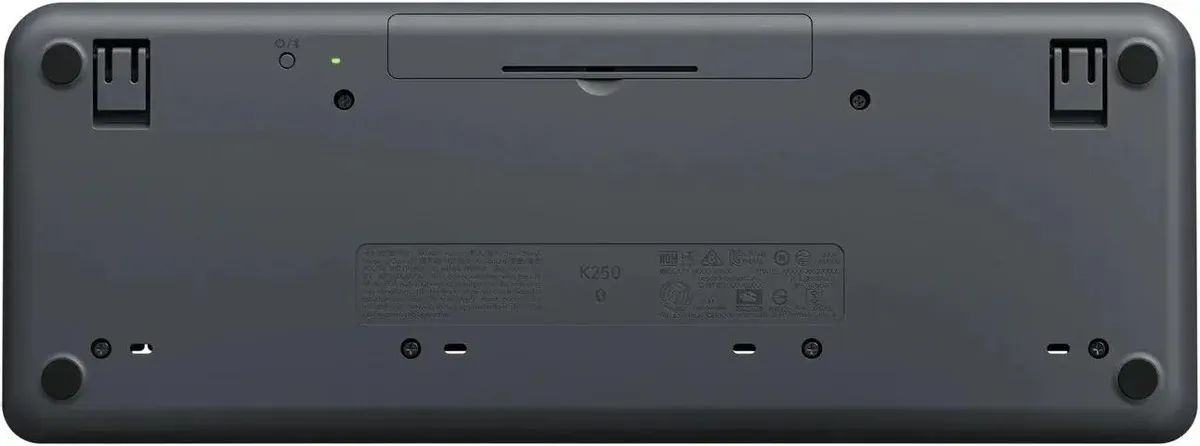 картинка Клавиатура Logitech K250 Graphite Wireless оригинальная заводская гравировка RU/ LAT (920-013452) от магазина КомпьютерЦентр
