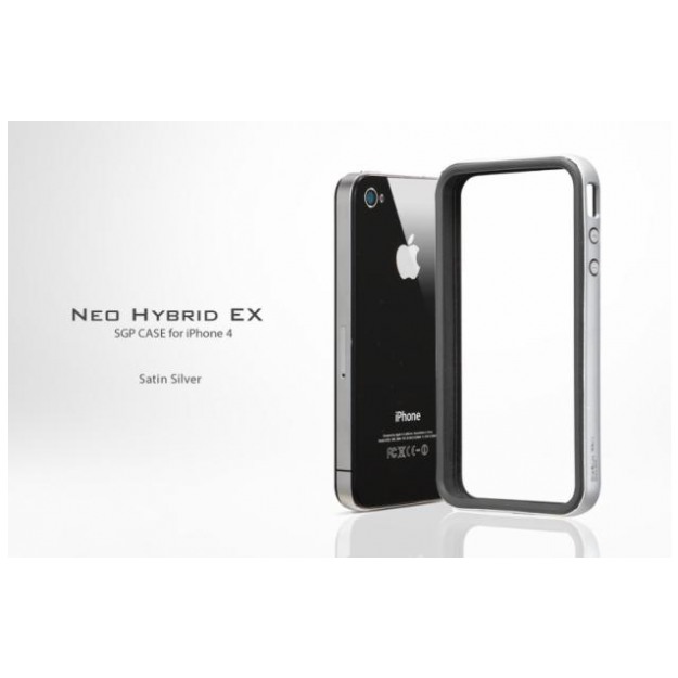 картинка Чехол SGP Neo Hybrid Case EX Series Satin Silver for iPhone 4 (SGP07018) от магазина КомпьютерЦентр